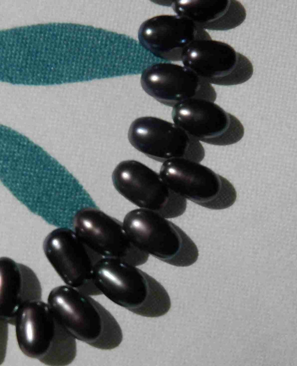 AAA Gem quality 5mm X 7-8mm Top Drilled Pearl, Drop Dancing Pearl Freshwater Pearl, peacock grey blue 15" full strand 85 pcs #DR3135 NEW