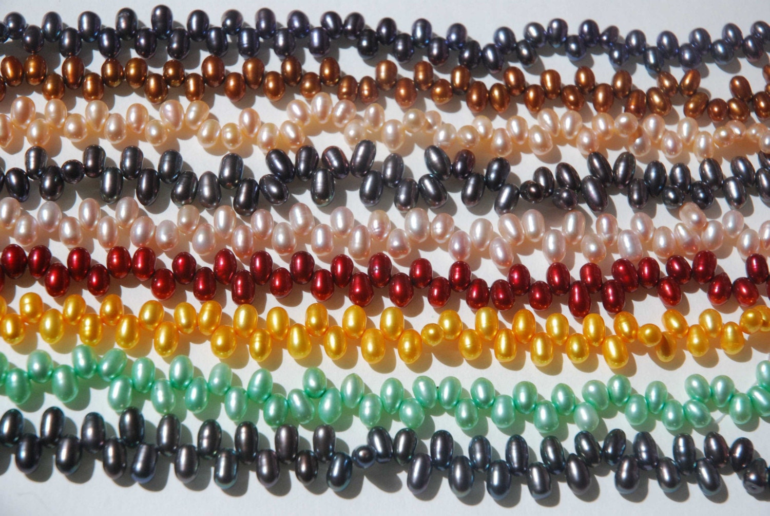 AAA Gem quality 5mm X 7-8mm Top Drilled Pearl, Drop Dancing Pearl Freshwater Pearl, peacock grey blue 15" full strand 85 pcs #DR3135 NEW