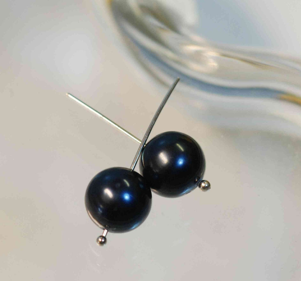 9-9.5mm AAA Round Pearl---perfect round matched pair genuine cultured freshwater pearl---gem quality pearls