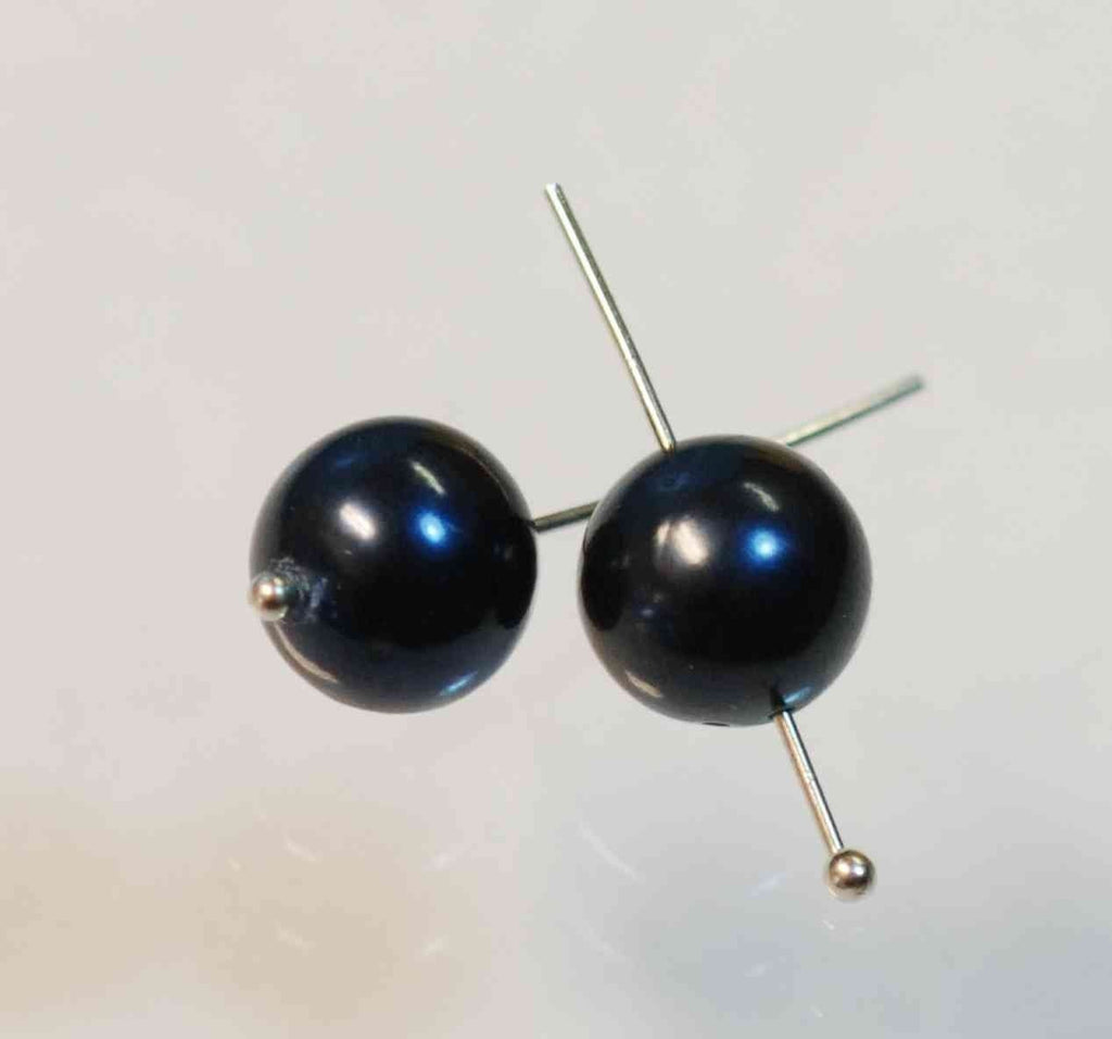 9-9.5mm AAA Round Pearl---perfect round matched pair genuine cultured freshwater pearl---gem quality pearls