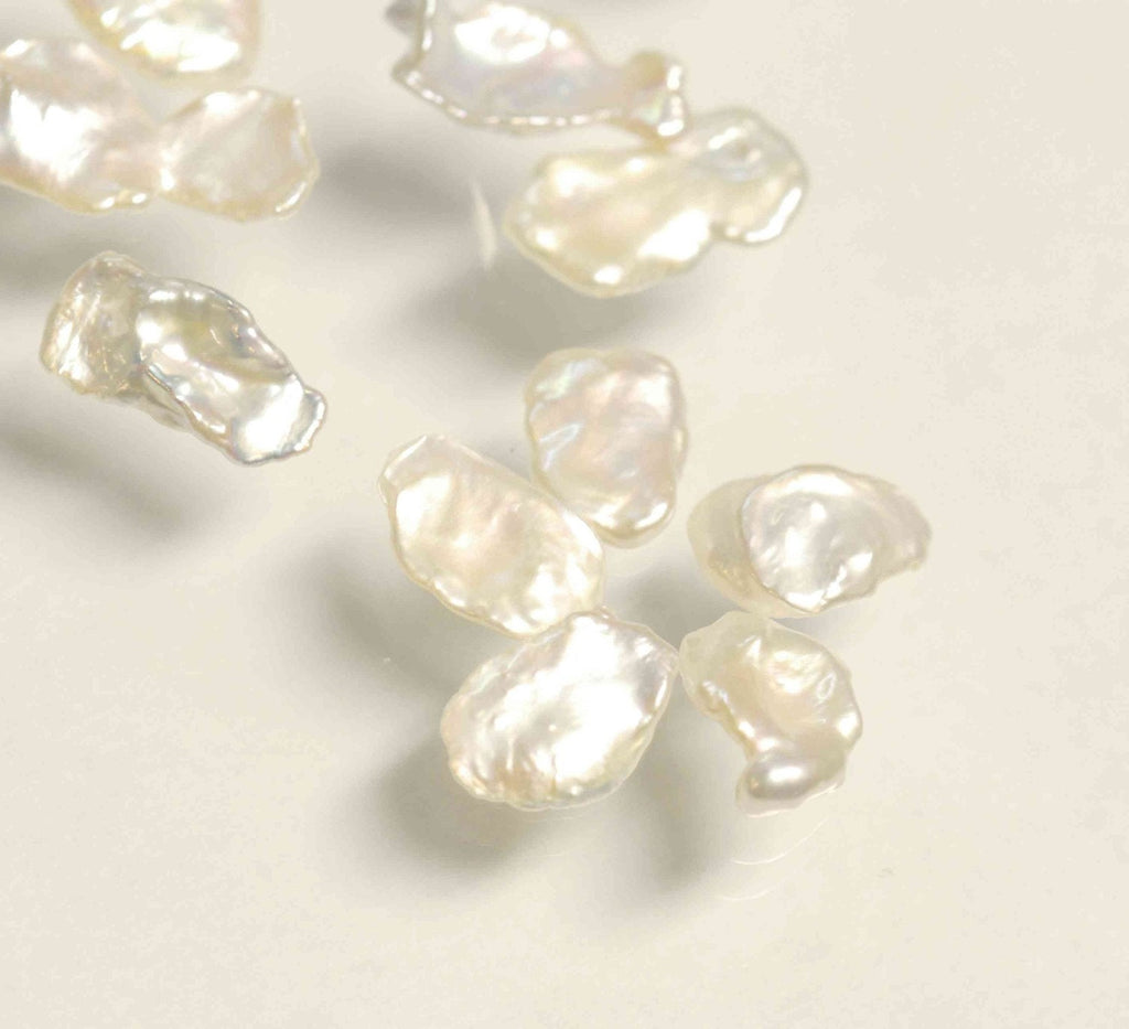 White Keshi Pearls----LARge as 15-18mmX10-11mm---Top Drilled Dancing Briolette----10 pieces------hot deal