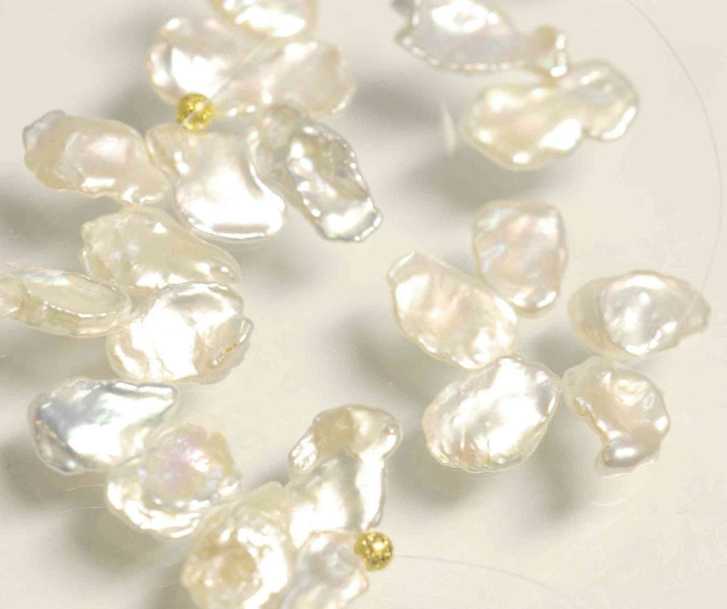 White Keshi Pearls----LARge as 15-18mmX10-11mm---Top Drilled Dancing Briolette----10 pieces------hot deal