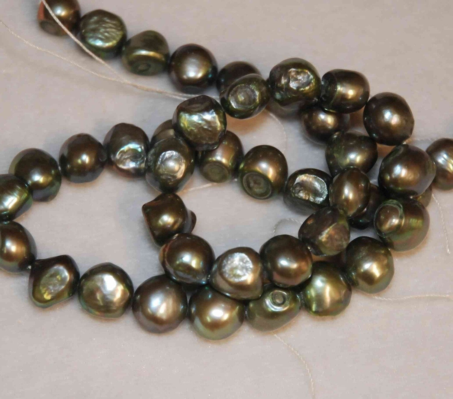 Baroque Pearl deep turquoise genuine pearl ---16 inches full strand 10-11mm ----Clearance SALE