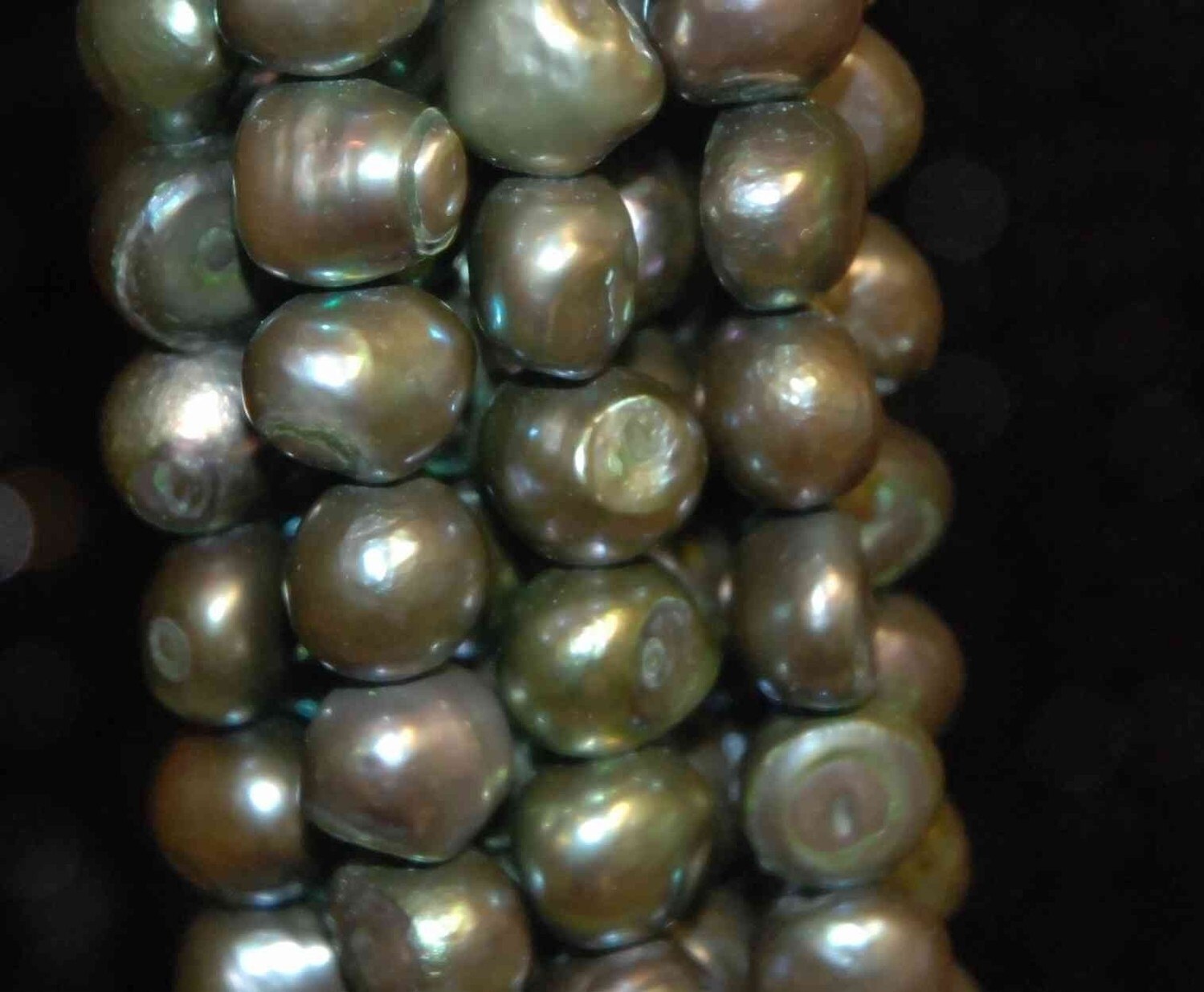 Baroque Pearl deep turquoise genuine pearl ---16 inches full strand 10-11mm ----Clearance SALE