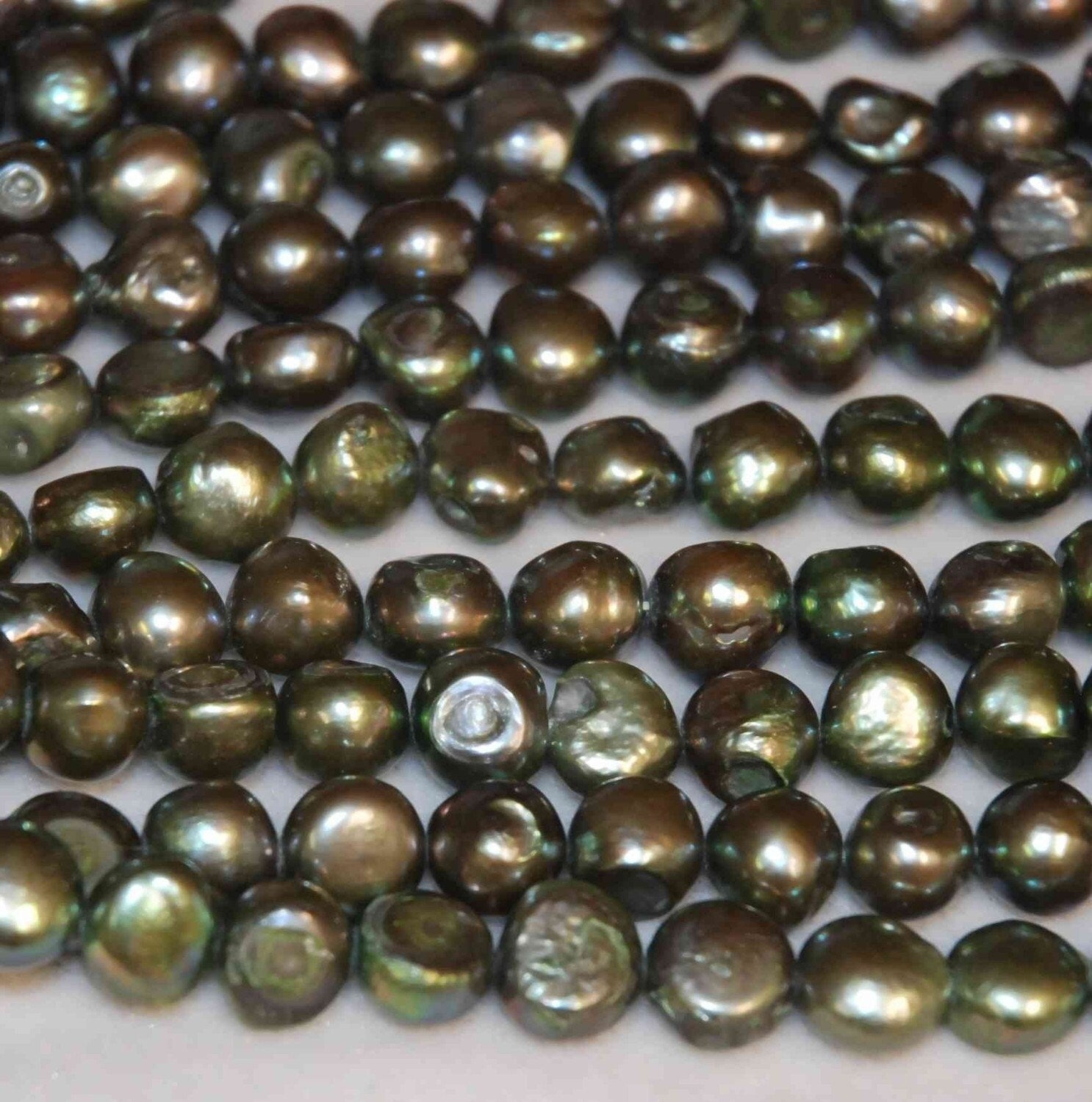 Baroque Pearl deep turquoise genuine pearl ---16 inches full strand 10-11mm ----Clearance SALE