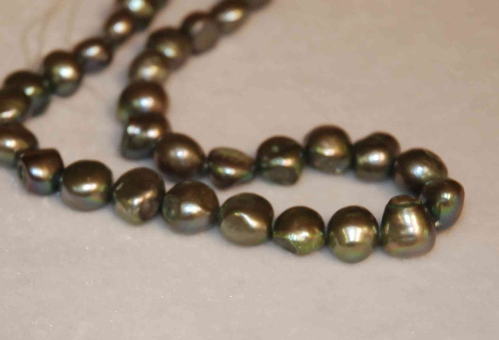 Baroque Pearl deep turquoise genuine pearl ---16 inches full strand 10-11mm ----Clearance SALE