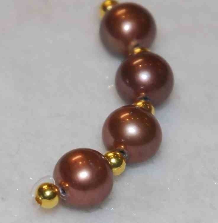 7-8mm AAA Genuine Chocolate Pearl, brown chocolate tone freshwater pearl beads, round high quality--sale as matched lot 4 pc loose pearl