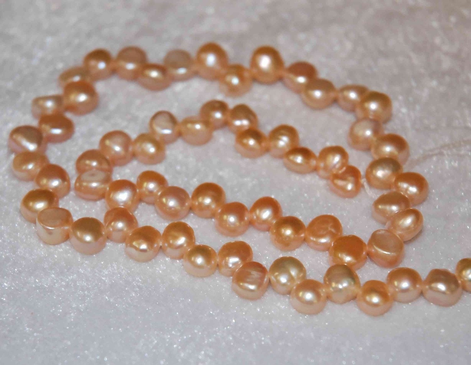 Corn Pearl Dancing Pearl Baroque Pearl Freshwater Pearl peach color 7mm ----16'' full strand briolette-----Wholesale promotion