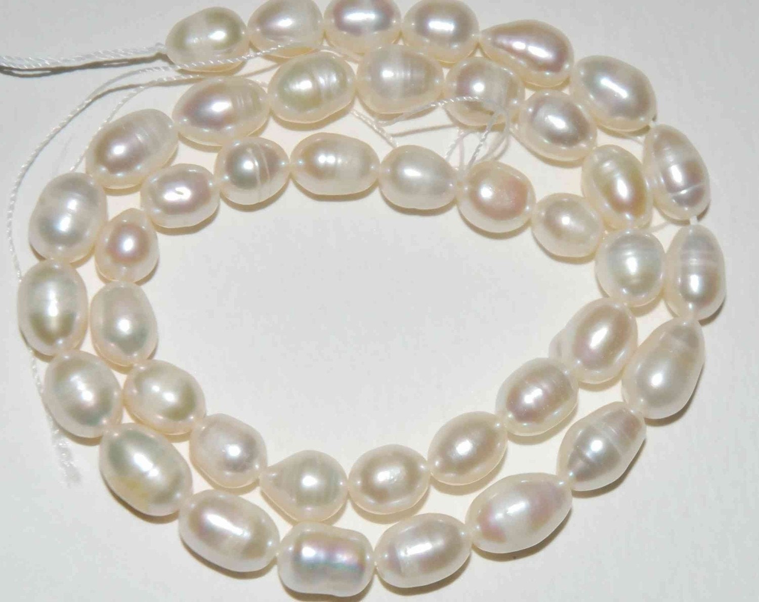 7X8mm full Strand oval Rice freshwater Pearl, natural pink peach lavender Baroque Pearl, 14" 40pc+ loose pearl beads #DR3002 NEW SALE