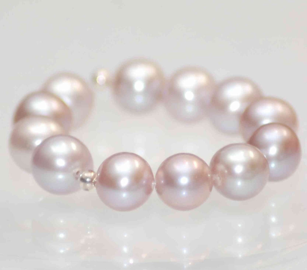 8-8.5mm AAA quality round  natural Lavender champagne pink genuine pearl-----special offer--8pcs