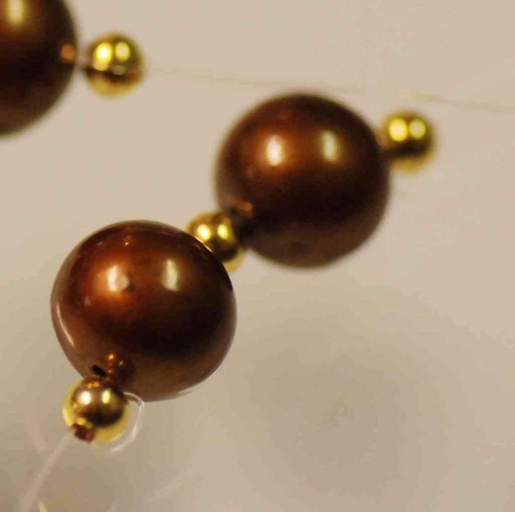 AAA 8mm Genuine Chocolate Pearl round high quality--sale as matched pair for earrings or design ---new deal sale
