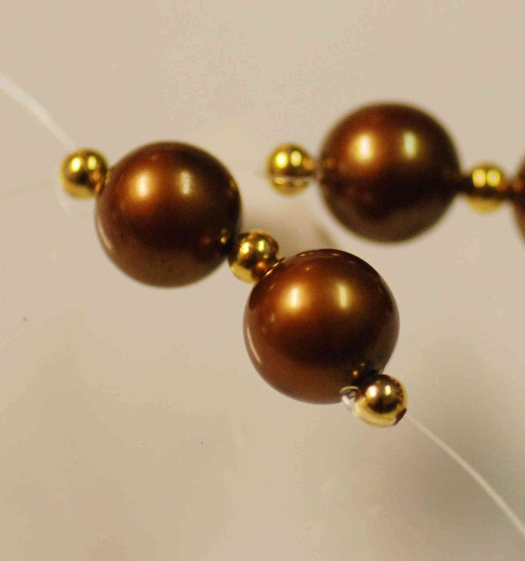 AAA 8mm Genuine Chocolate Pearl round high quality--sale as matched pair for earrings or design ---new deal sale