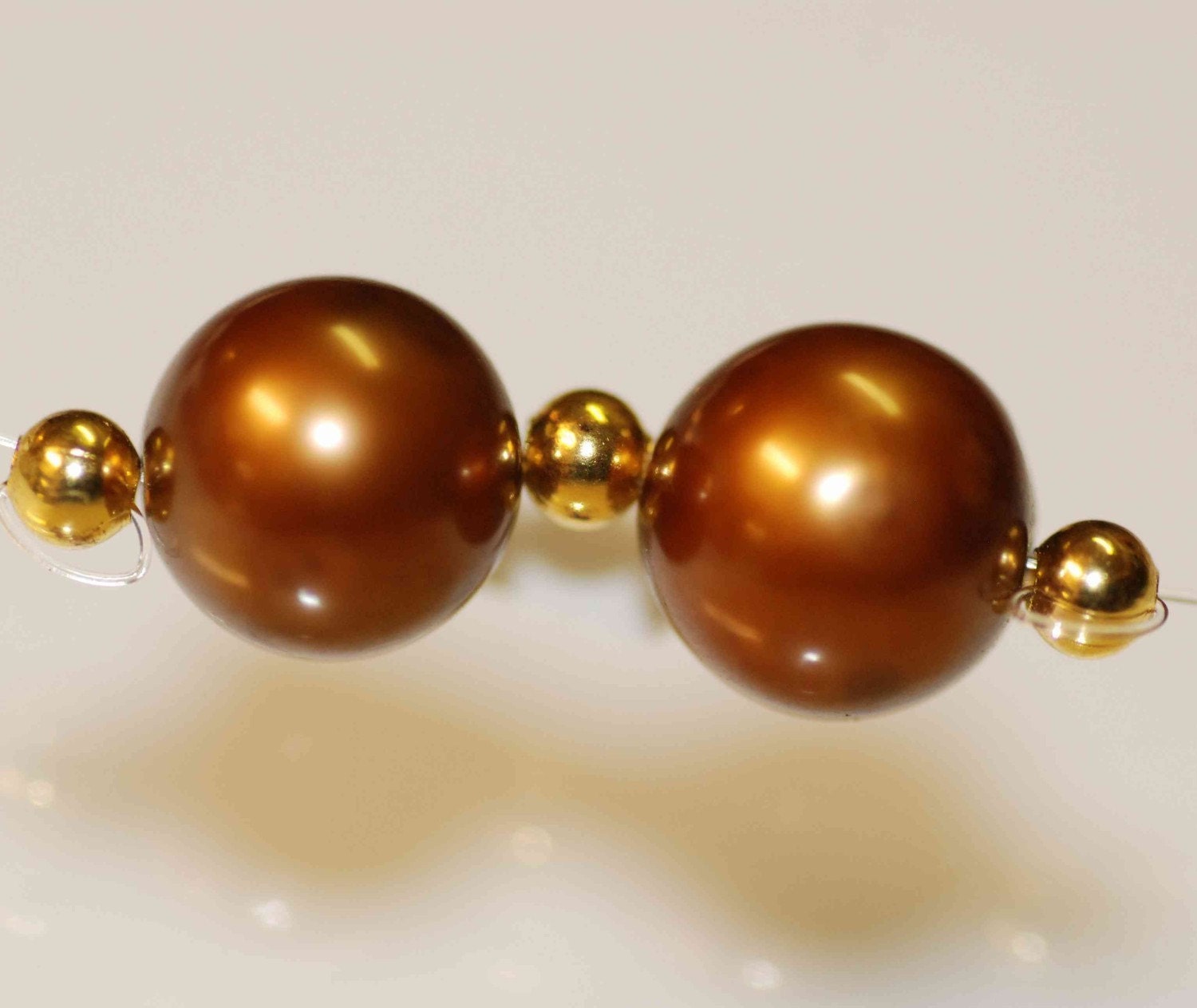 AAA 8mm Genuine Chocolate Pearl round high quality--sale as matched pair for earrings or design ---new deal sale