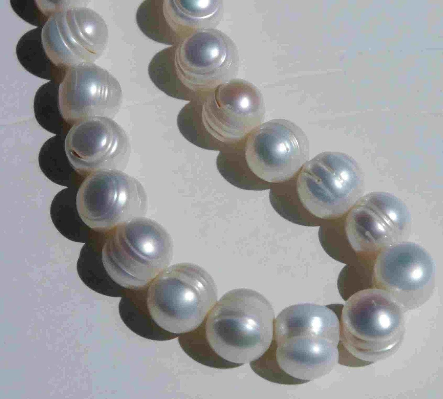 AAA 10-11mm natural round baroque freshwater pearl, luster ivory white 14" full strand 36+ pcs circled round pearl beads, pearl wholesale