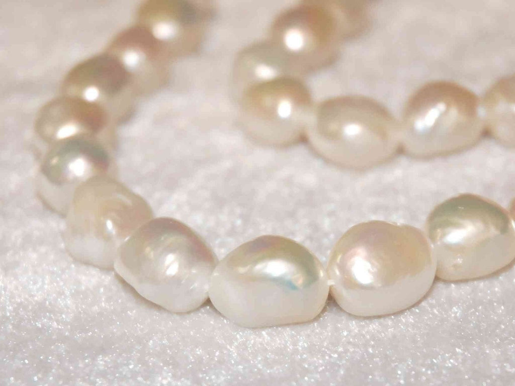 Baroque Pearl Large High Quality Ivory ---13-15mm genuine pearl---set 6pcs