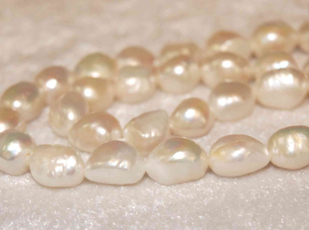 Baroque Pearl Large High Quality Ivory ---13-15mm genuine pearl---set 6pcs