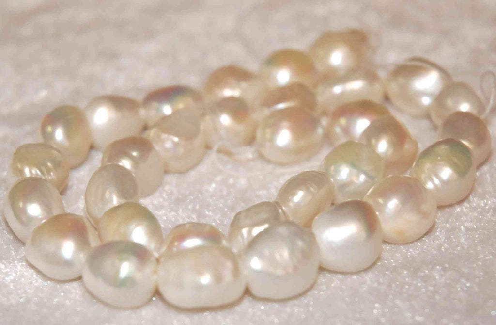 Baroque Pearl Large High Quality Ivory ---13-15mm genuine pearl---set 6pcs