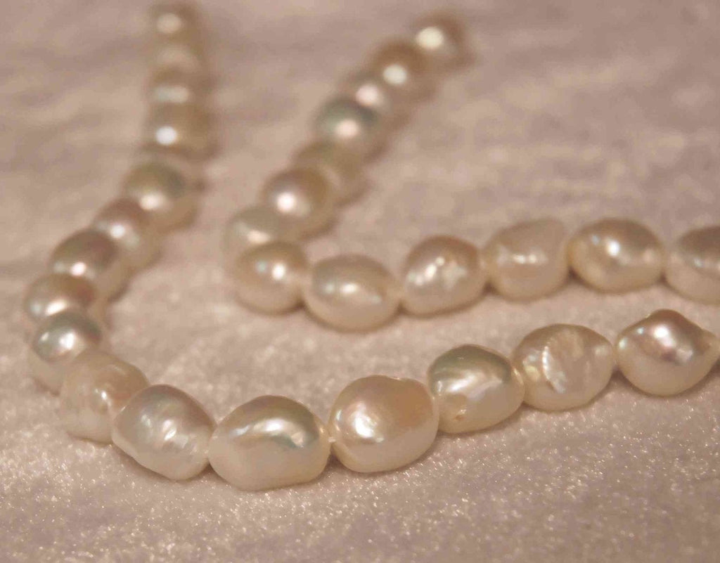 Baroque Pearl Large High Quality Ivory ---13-15mm genuine pearl---set 6pcs