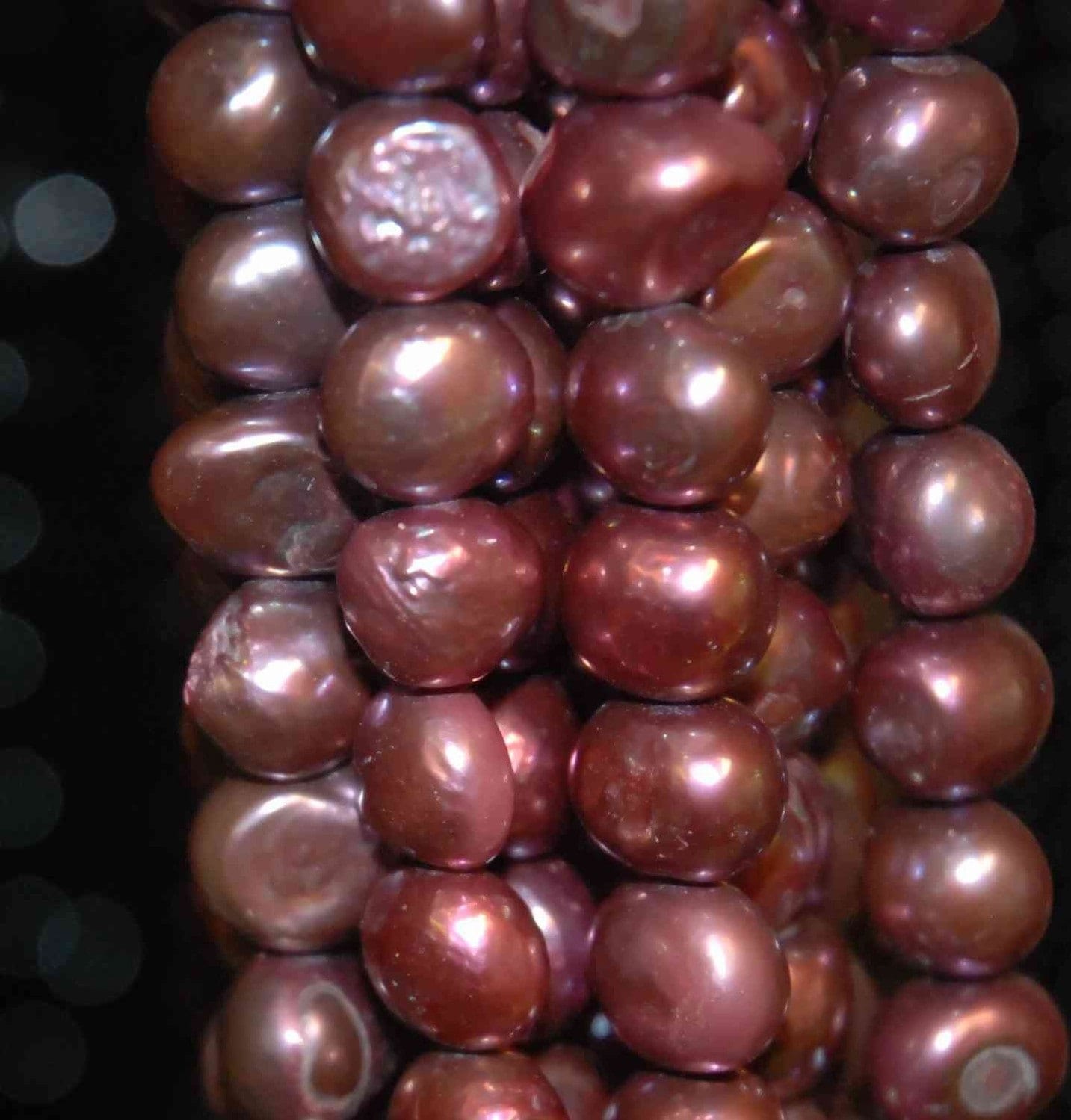 Large 11-12mm Baroque Nugget Freshwater Pearl Vintage mulberry red purple Wine color pearl, 16" Full strand Large 38+ pebble beads #BA4003