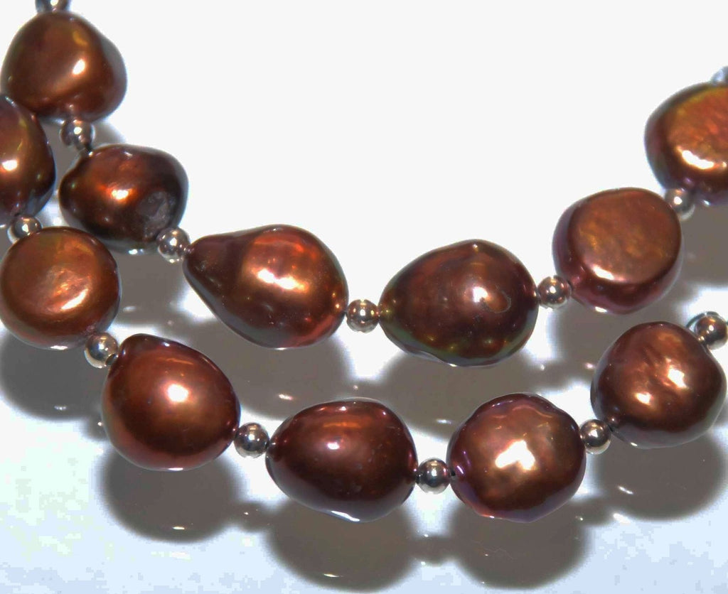 Baroque Pearl Large Gem Quality Chocolate ---12-15mm genuine pearl---set 6pcs---PRICE REDUCED
