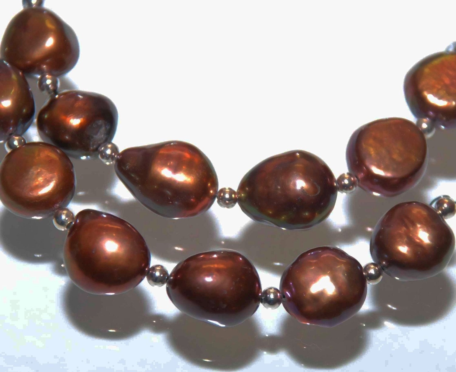 Baroque Pearl Large Gem Quality Chocolate ---12-15mm genuine pearl---set 6pcs---PRICE REDUCED