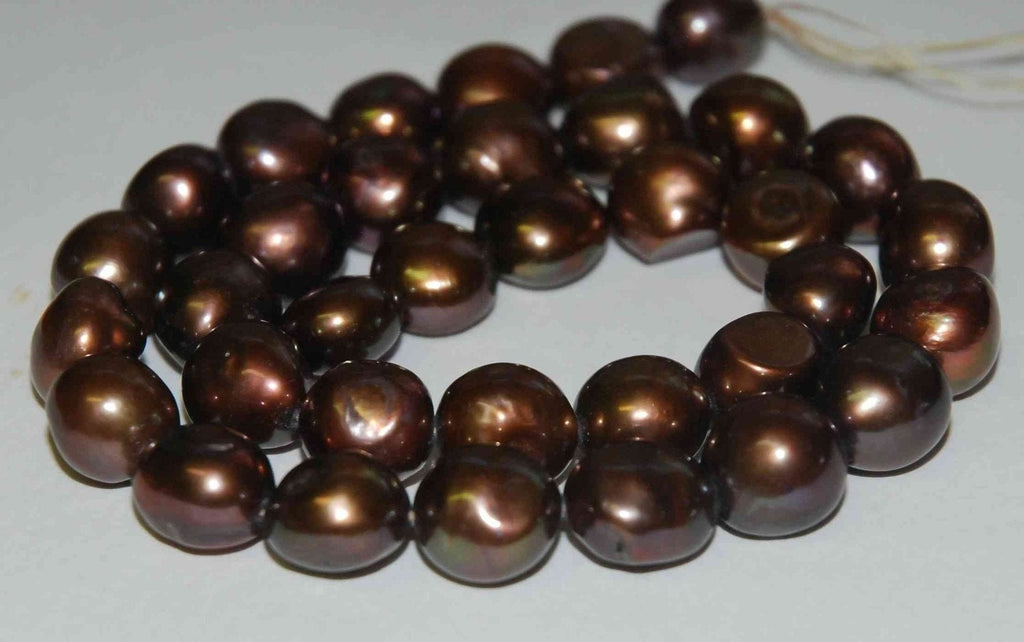 Baroque Pearl Large Gem Quality Chocolate ---12-15mm genuine pearl---set 6pcs---PRICE REDUCED