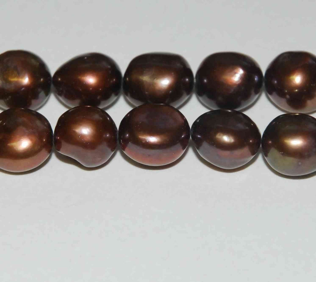 Baroque Pearl Large Gem Quality Chocolate ---12-15mm genuine pearl---set 6pcs---PRICE REDUCED