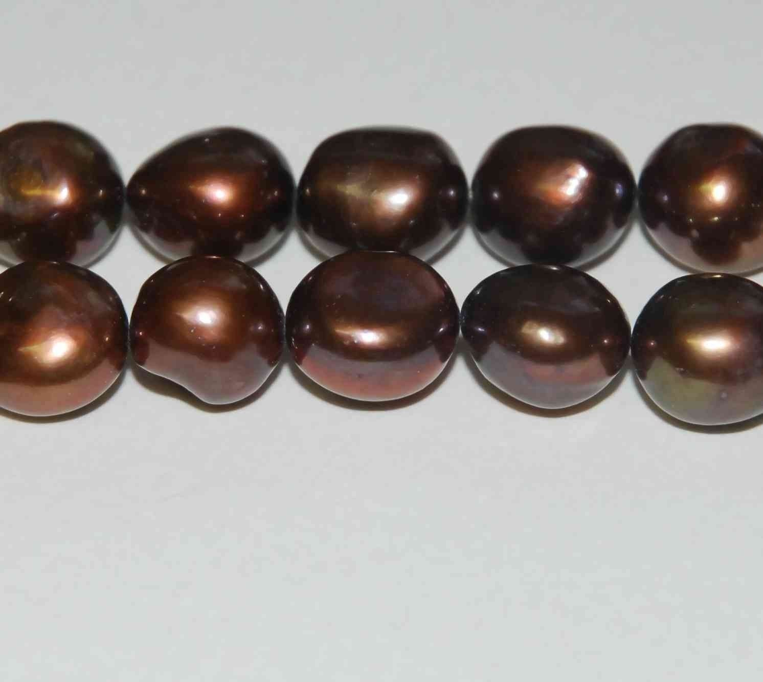 Baroque Pearl Large Gem Quality Chocolate ---12-15mm genuine pearl---set 6pcs---PRICE REDUCED