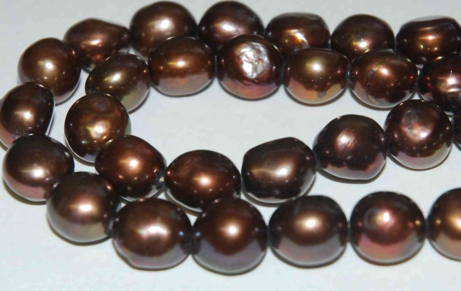 Baroque Pearl Large Gem Quality Chocolate ---12-15mm genuine pearl---set 6pcs---PRICE REDUCED