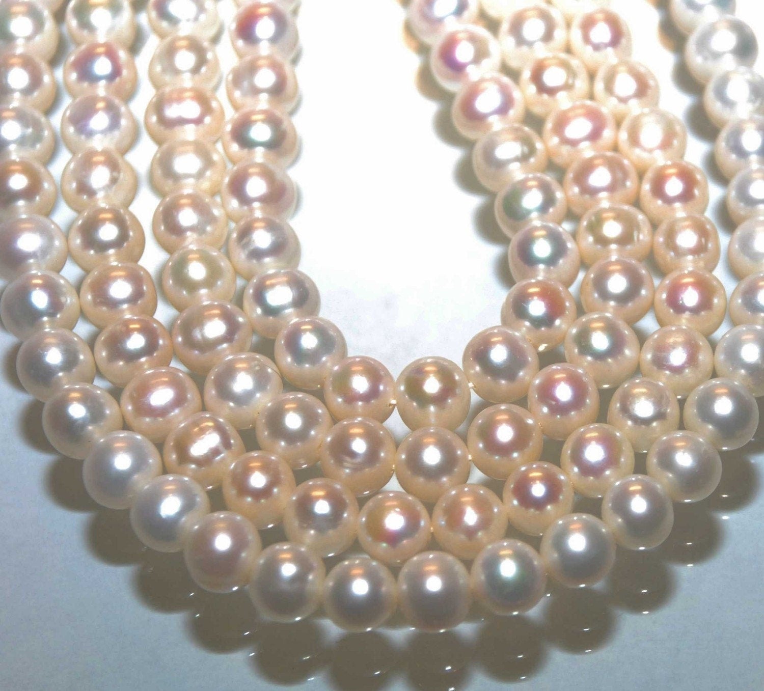 AA 8-8.5mm Round Potato Genuine freshwater Pearl ---Ivory white Color---10 pcs set----RP1002