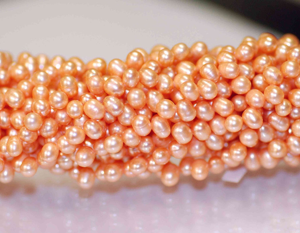5X7mm Top drilled Dancing Pearl Freshwater Pearl, Carrot Orange briolette tear drop pearl beads, 15" full strand Excellent Bargain #DR3141