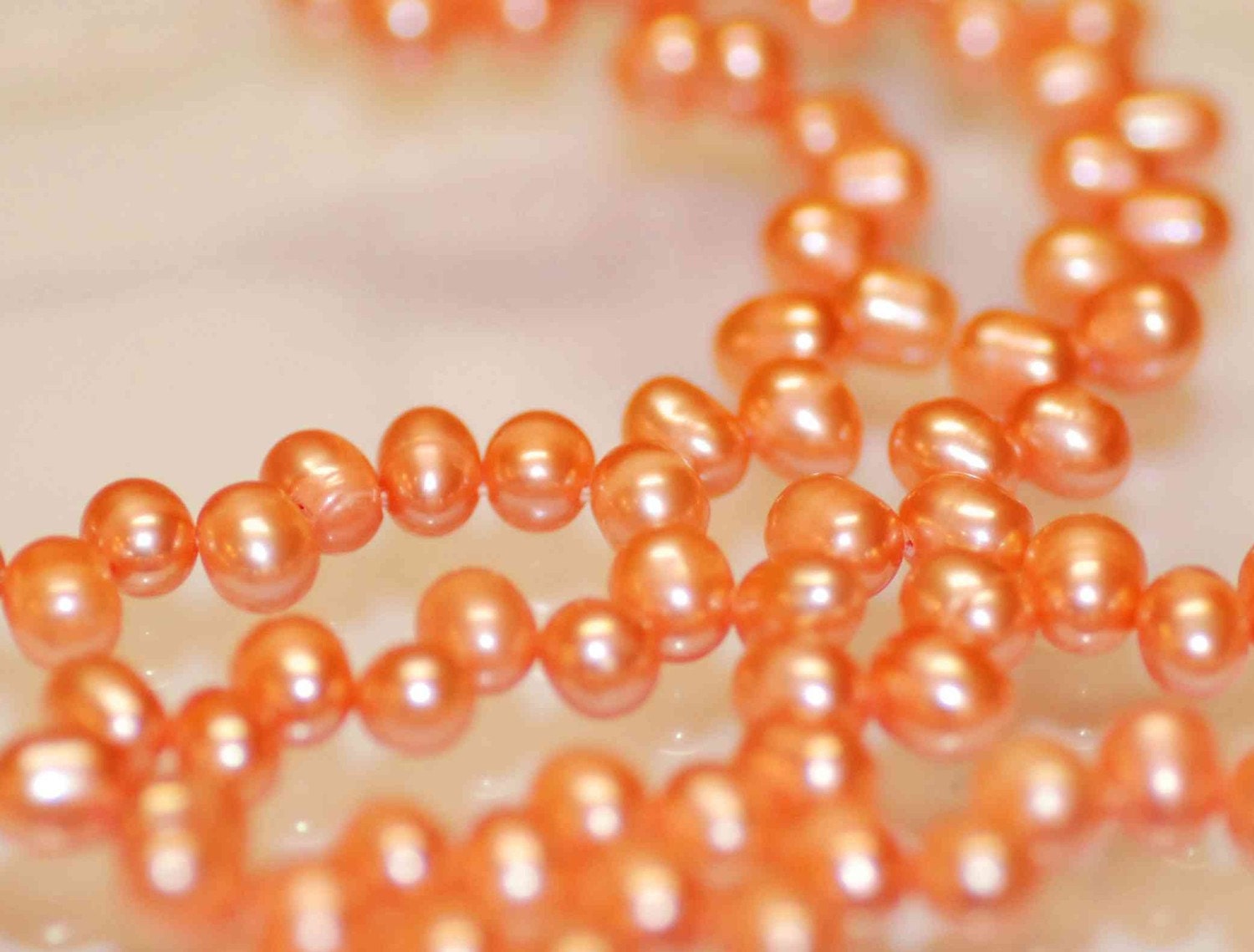 5X7mm Top drilled Dancing Pearl Freshwater Pearl, Carrot Orange briolette tear drop pearl beads, 15" full strand Excellent Bargain #DR3141