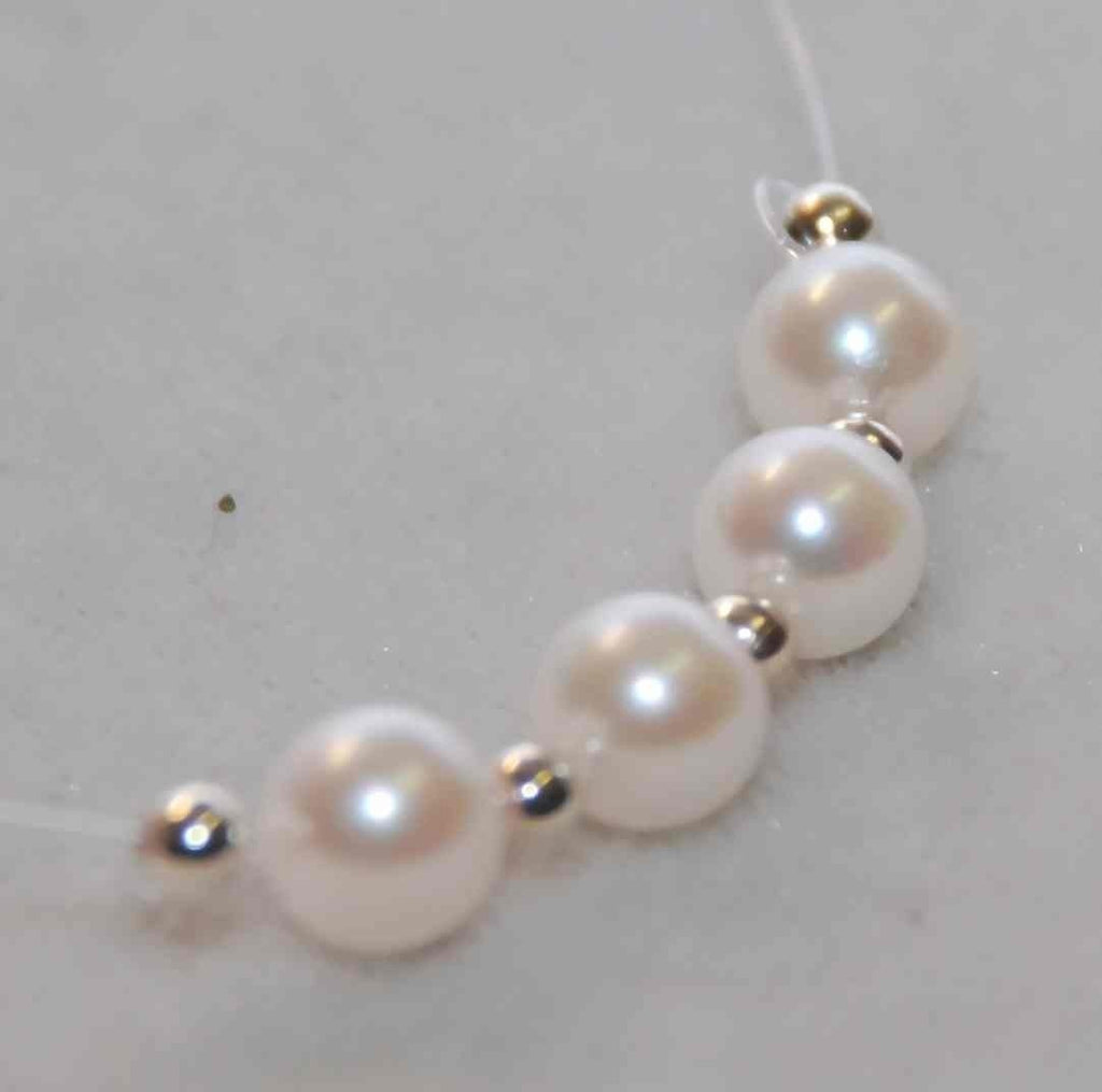 6mm AA Akoya Cultured Pearl---perfect round genuine cultured salt water pearl---gem quality pearls