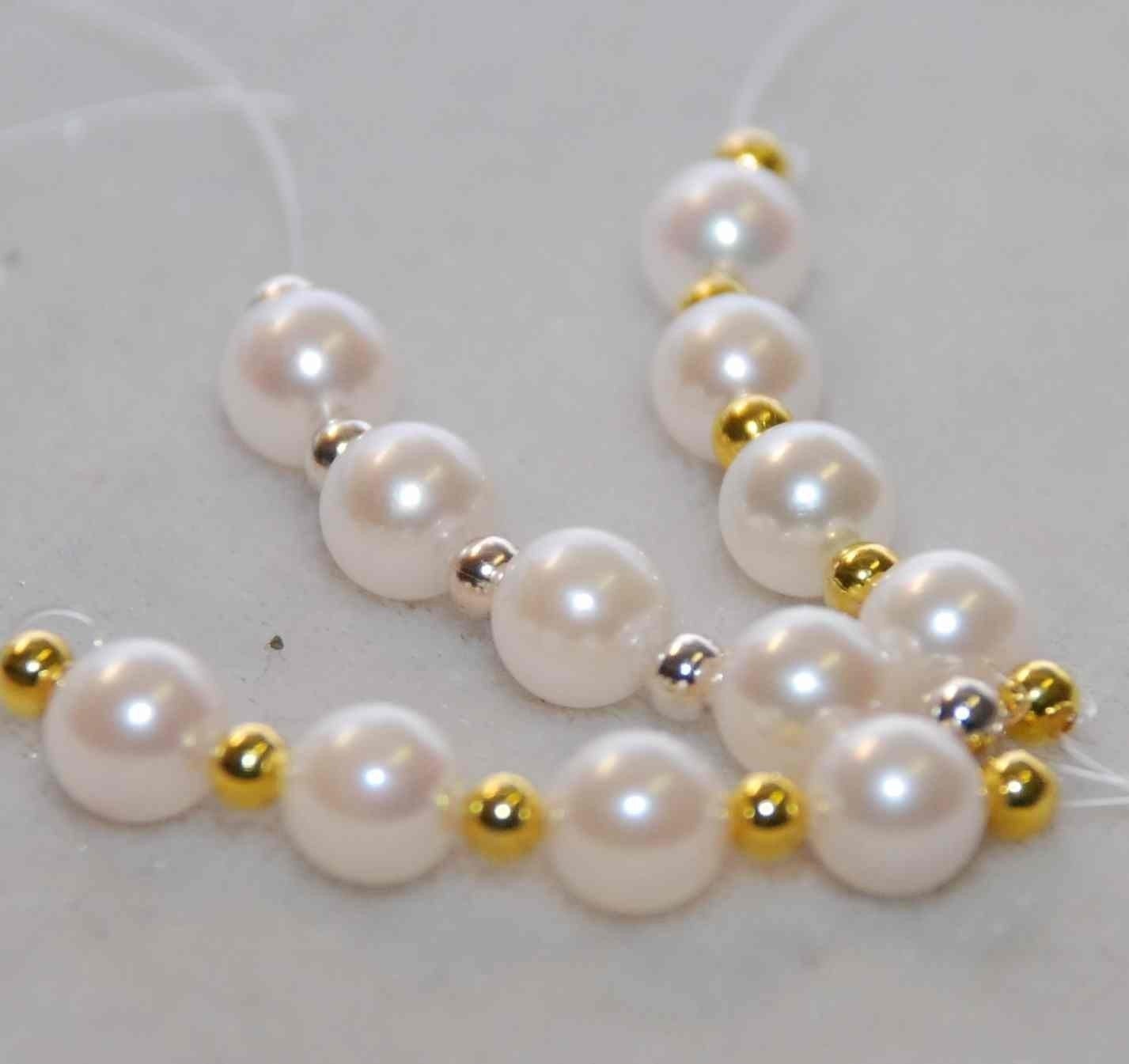 6mm AA Akoya Cultured Pearl---perfect round genuine cultured salt water pearl---gem quality pearls