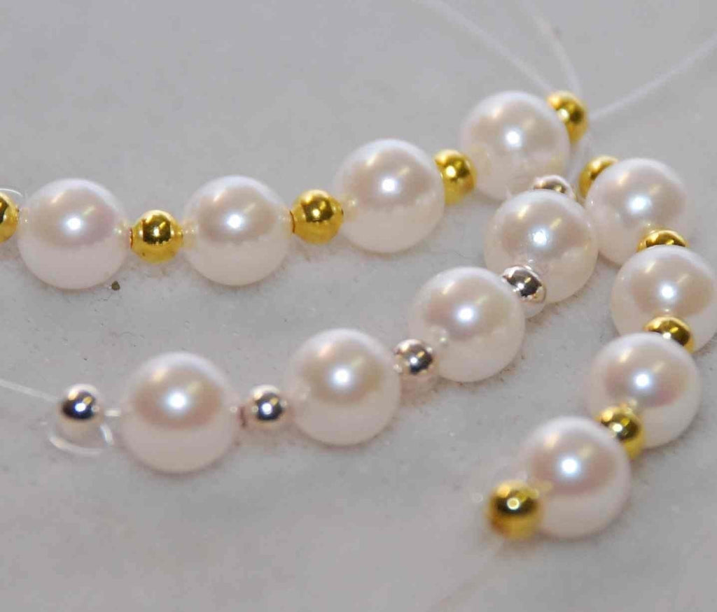 6mm AA Akoya Cultured Pearl---perfect round genuine cultured salt water pearl---gem quality pearls