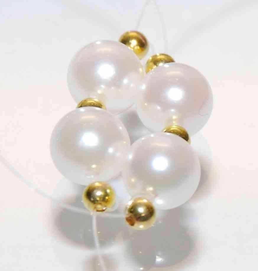 7-7.5mm AAA Akoya Cultured Pearl---perfect round matched pair genuine cultured salt water pearl---gem quality pearls