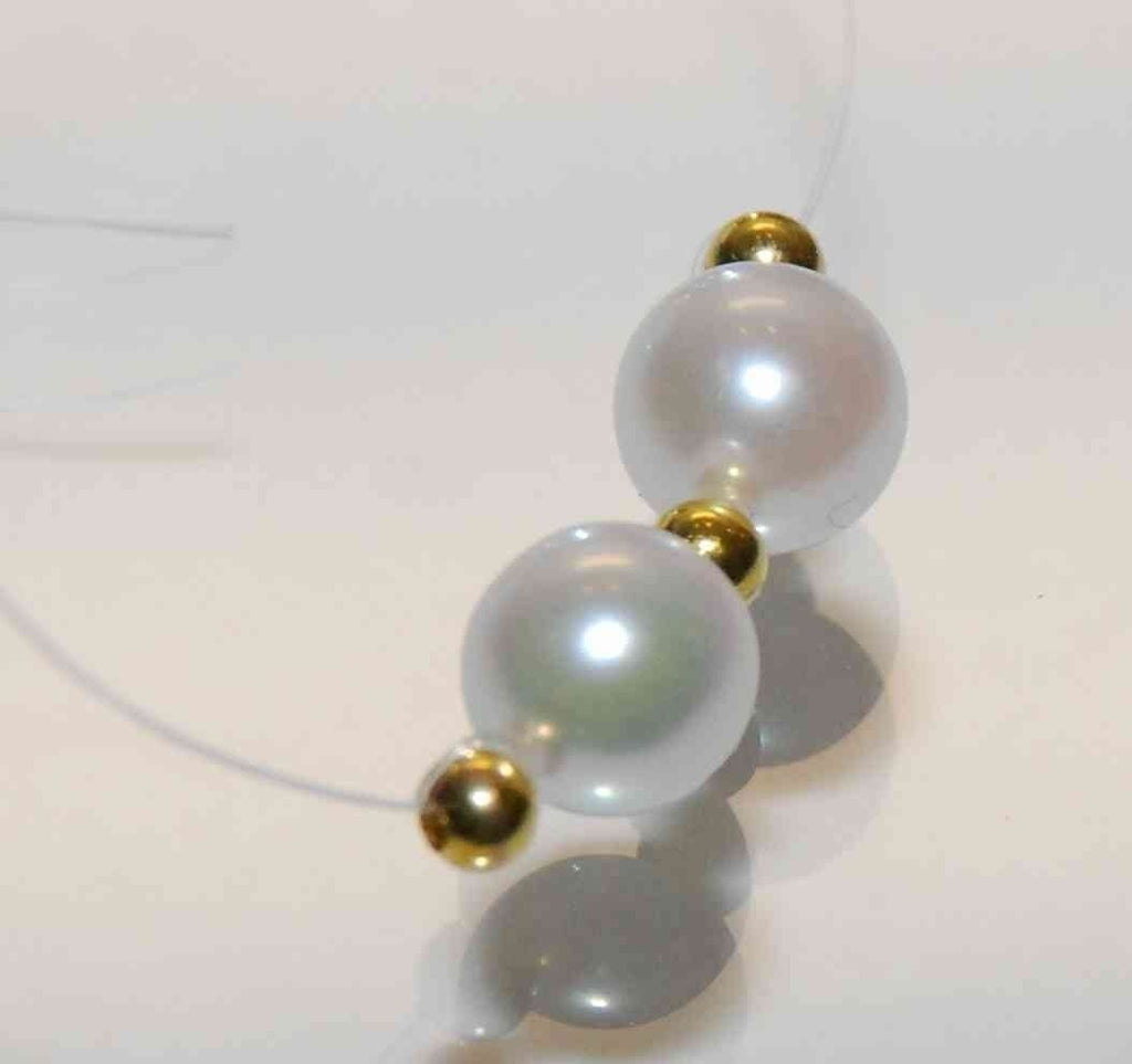 7-7.5mm AAA Akoya Cultured Pearl---perfect round matched pair genuine cultured salt water pearl---gem quality pearls