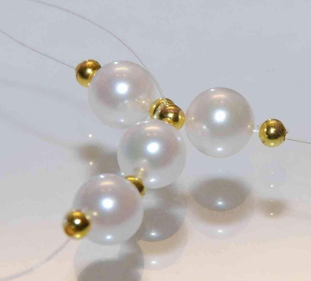 7-7.5mm AAA Akoya Cultured Pearl---perfect round matched pair genuine cultured salt water pearl---gem quality pearls
