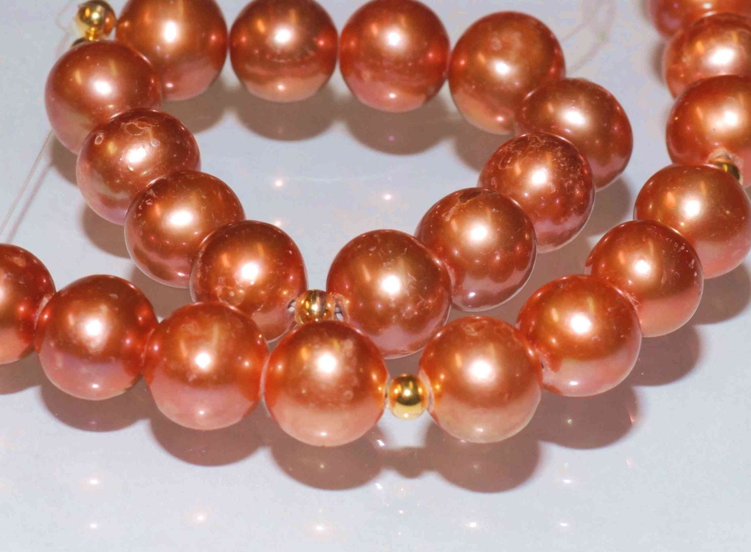 AA+ 8-8.5mm LUXURY Round Potato Genuine cultured Freshwater Pearl -----Vitage Rose Gold Color For designer----12 pcs loose pearl beads NEW