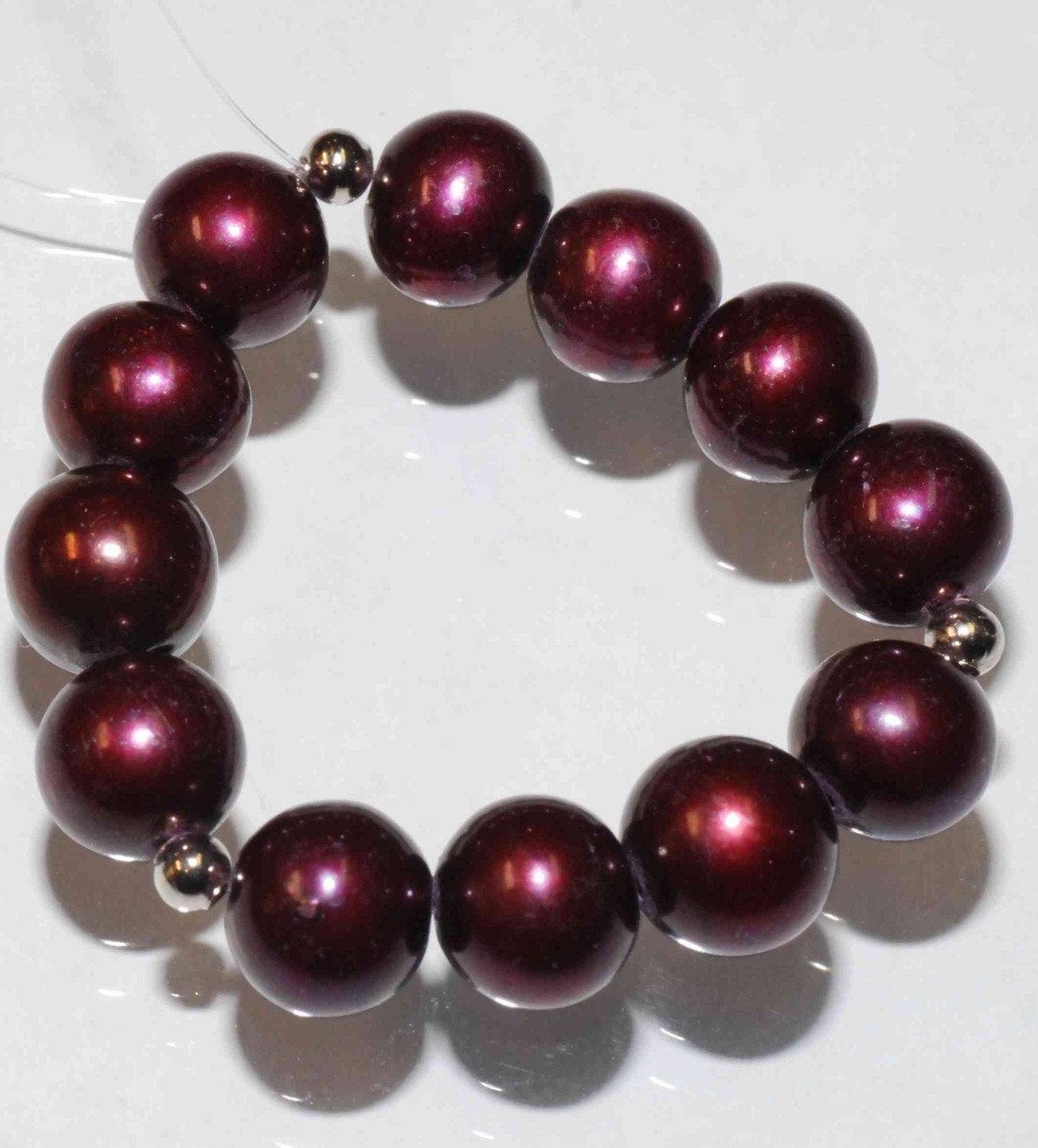 8-8.5mm LUXURY AA Round Potato Genuine cultured Freshwater Pearl Vintage Deep Red Claret Color For designer 12 pcs loose pearl beads NEW