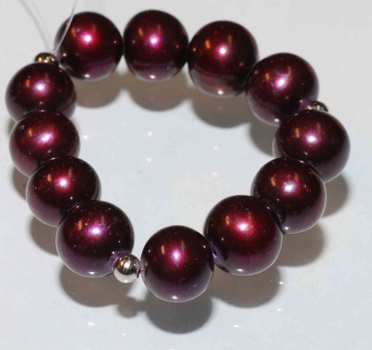 8-8.5mm LUXURY AA Round Potato Genuine cultured Freshwater Pearl Vintage Deep Red Claret Color For designer 12 pcs loose pearl beads NEW