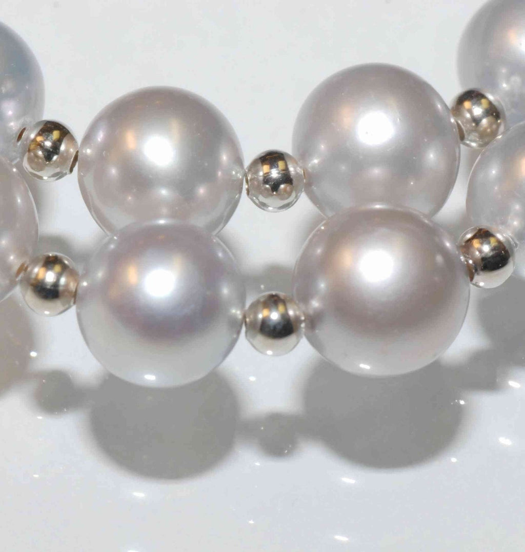 8-8.5mm Round AAA Quality Genuine Platinum Silver Pearl, natural freshwater pearl--sale as 4 pieces loose pearl beads, 2 pairs matched pearl