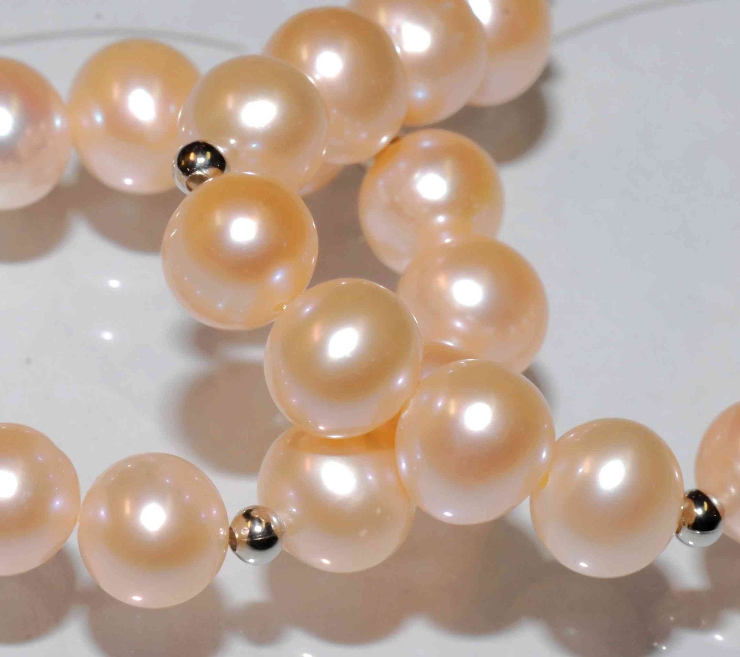 AAA+ 8-8.5mm LUSTROUS Round Potato Genuine cultured Freshwater Pearl, Super Stunning Natural Champagne Bridal Color, short strand 8pc