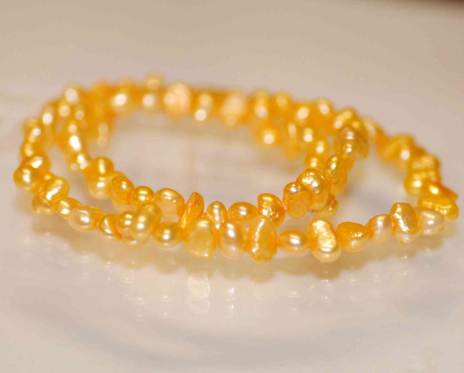 AA 5-6mm Corn Pearl Baroque Pearl Nugget Pearl Freshwater Pearl gold yellow, 15" full strand 65+ pcs loose pearl beads Wholesale #CB6009
