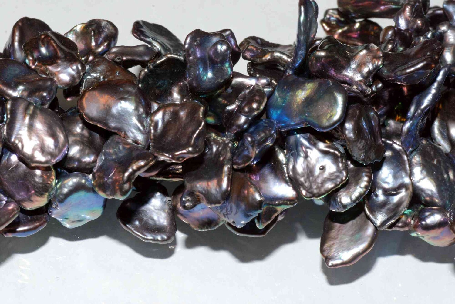 10mmX12mm AAA Briolette Peacock Keshi Freshwater Pearls----Top Drilled Dancing---- Short Strand 12pc BRIOLETTE Beads K3007