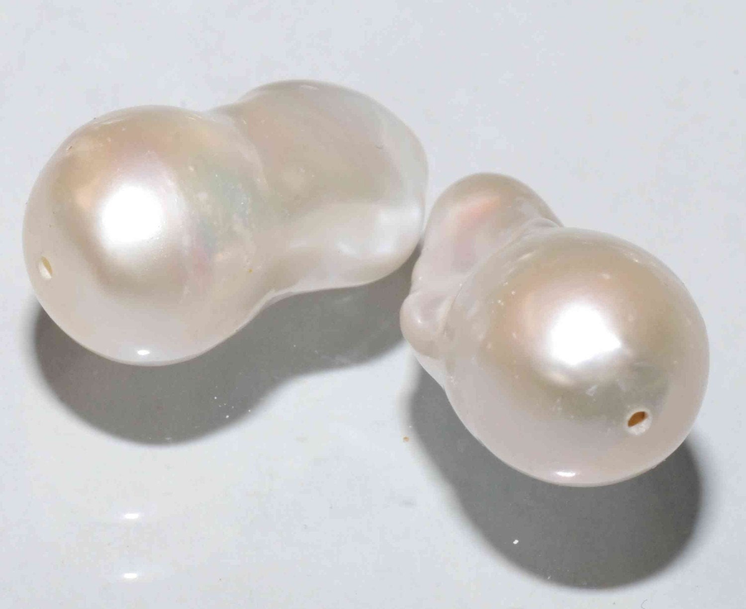 AA+ 20-23mmX 12-14mm Baroque Pearl Natural White Ivory cultured flame Fireball genuine pearl--Luxury Bridal Pendant earring design #LaMia