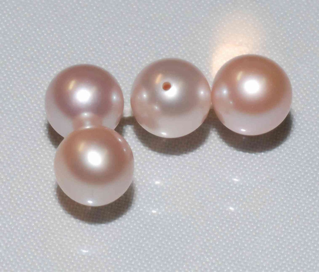 7-7.5mm AAA+ Gem quality perfect round genuine pearl, luster pair 2pc natural Pinkish Levander champagned matched freshwater pearl LUXUARY