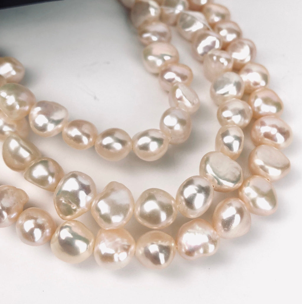 AA+ Corn Nugget Pearl Baroque Freshwater Pearl natural pink Lavender 8mm  15'' full strand 52 pieces-----Wholesale #CB6060P