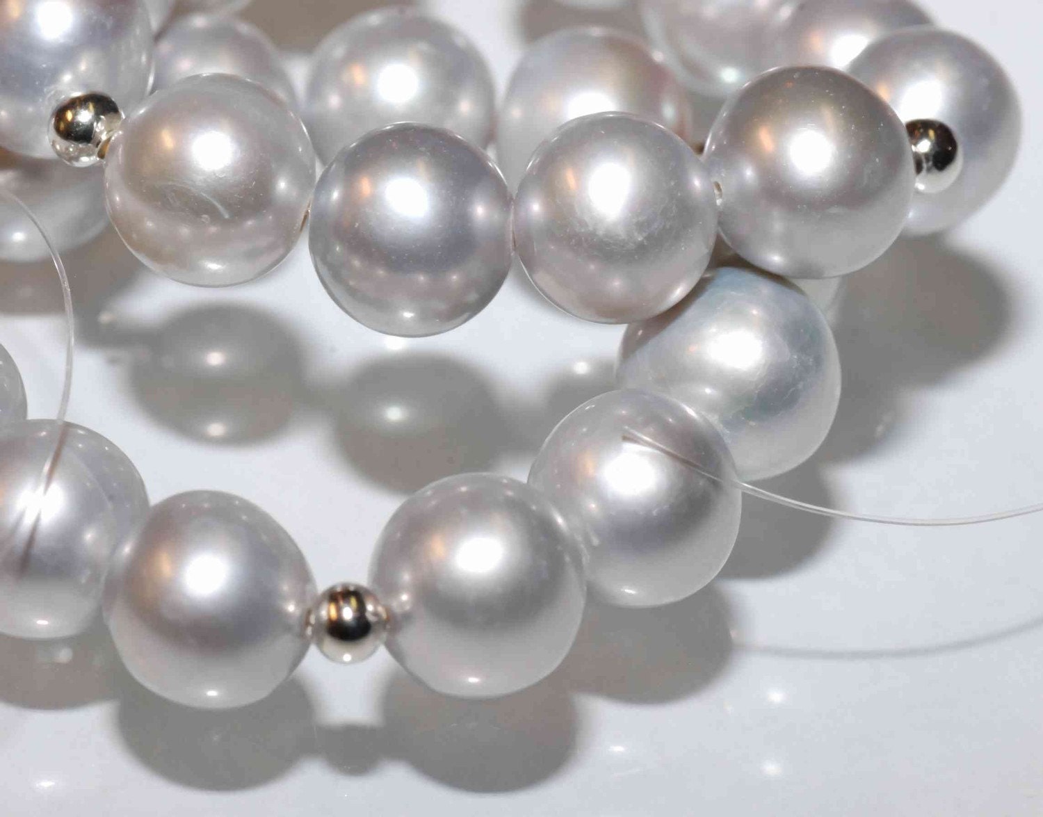 8-8.5mm LUXURYAA Round Potato Genuine cultured Freshwater Pearl -----Vitage Platinum Silver GreyColor For designer----8 pcs Spring NEW