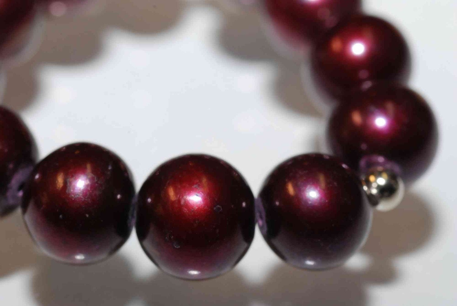 8-8.5mm LUXURYAA Round Potato Genuine cultured Freshwater Pearl -----Vitage Deep Red Claret Color For designer----12 pcs Spring NEW